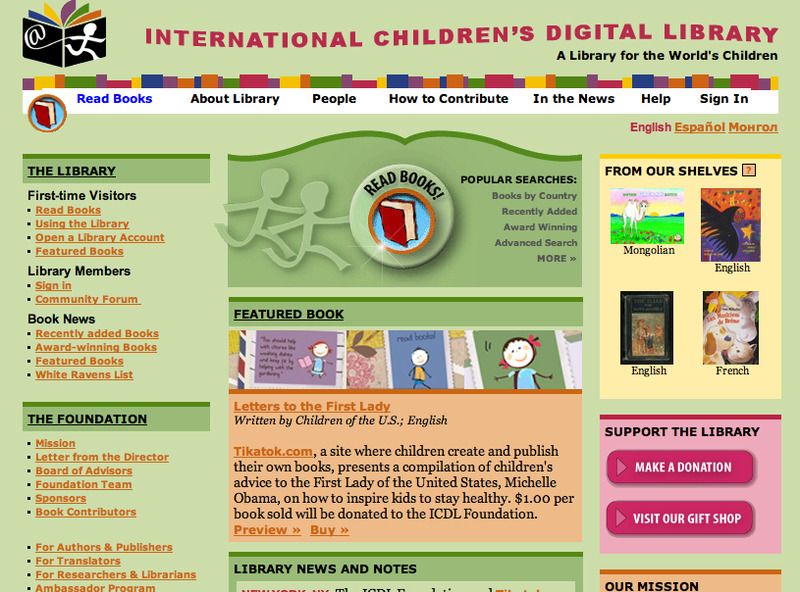 International Children Digital Library website hoc tieng anh hieu qua