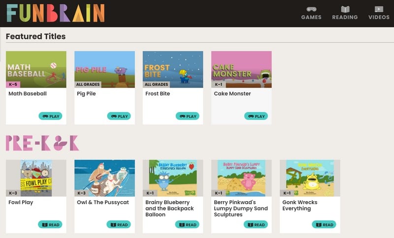 Hướng dẫn học Tiếng Anh online cùng website Fun Brain cho trẻ em
