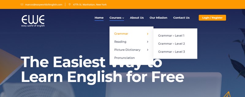 luyện tiếng anh online qua website Easy World of English