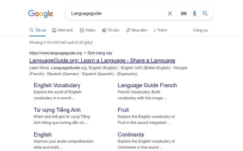 Hướng dẫn Học Tiếng Anh online tại website Language Guide